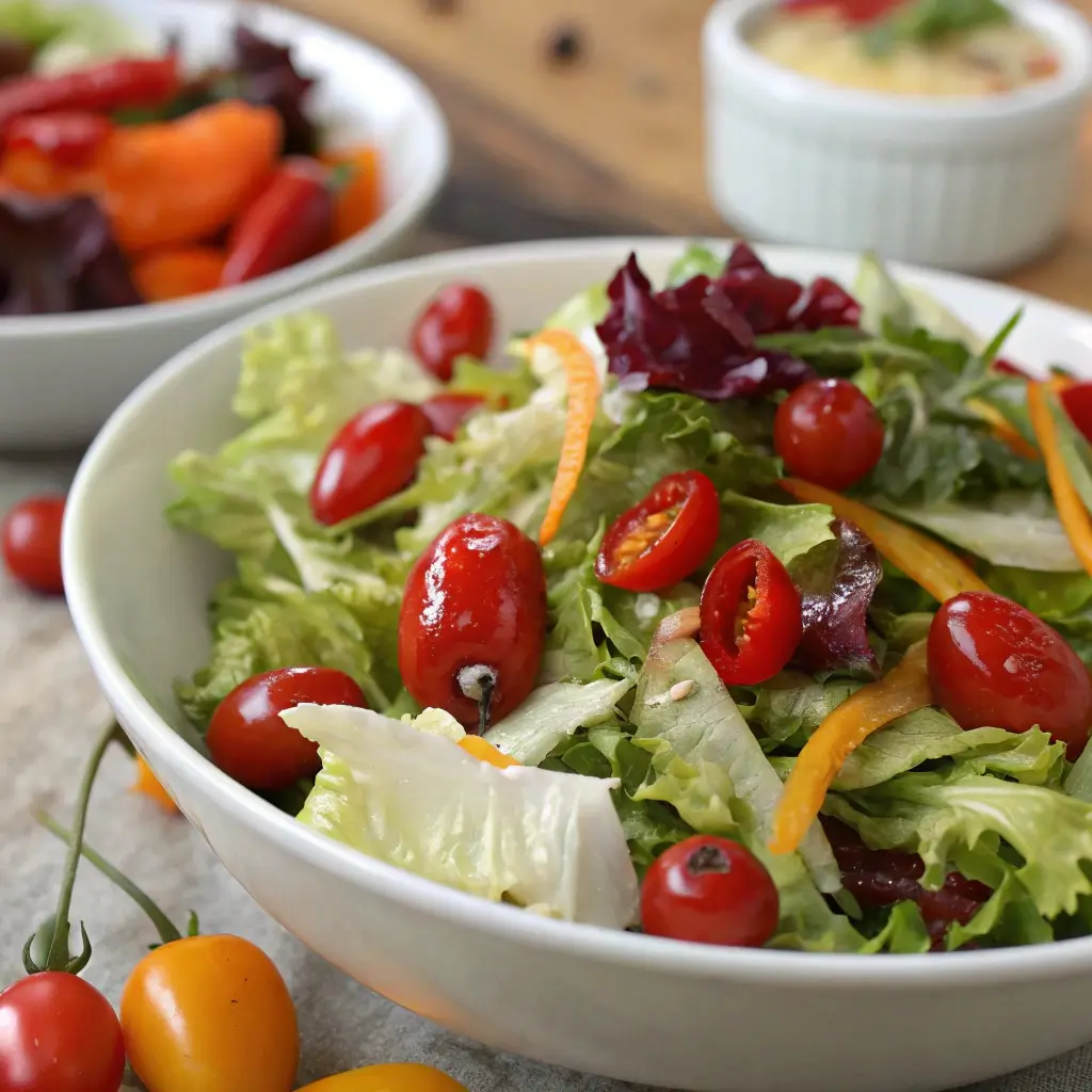 What Are Sweet Cherry Peppers Good For? Discover 15 Powerful Benefits 2 What Are Sweet Cherry Peppers Good For? sweet cherry peppers added to a salad