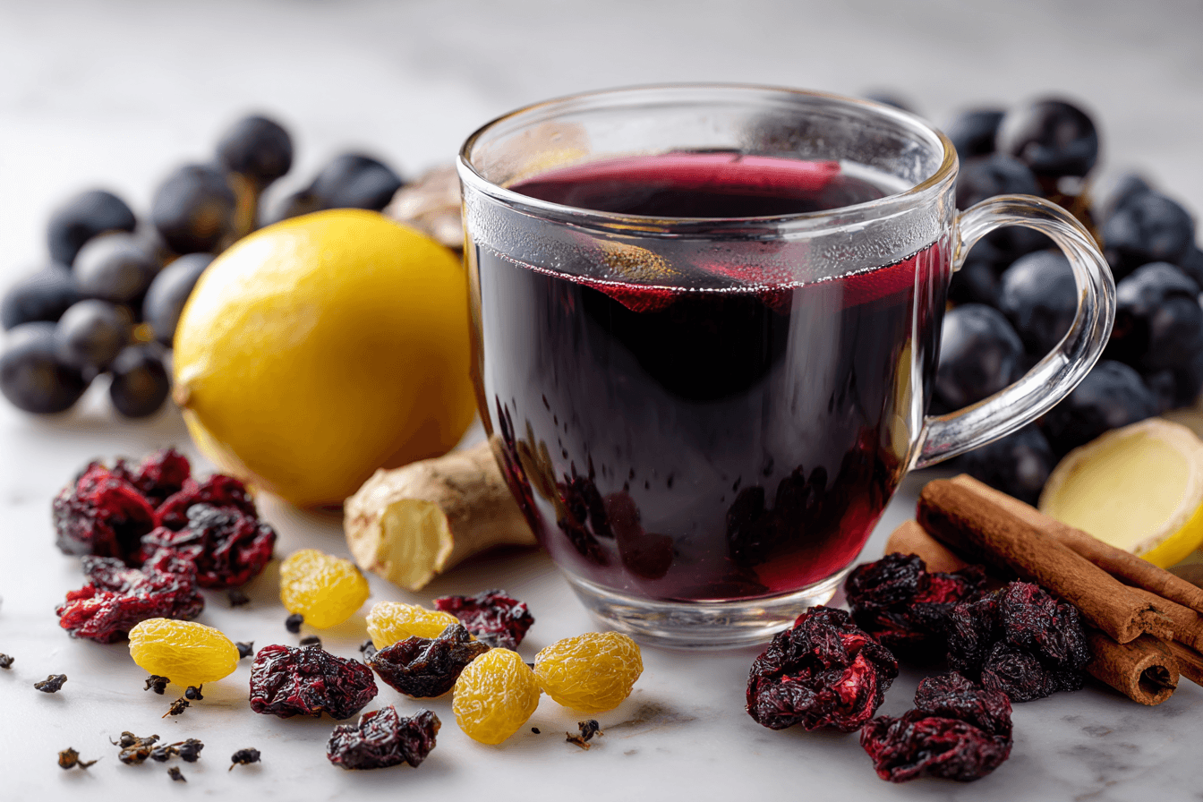 Purple peel weight loss tea made with fruit skins