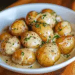 Creamy Garlic Sauce Baby Potatoes