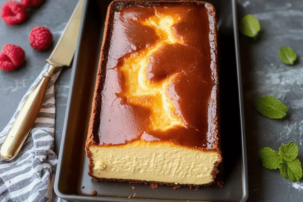 Loaf Pan Basque Cheesecake
