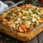 Spicy Southern Chicken Spaghetti Casserole