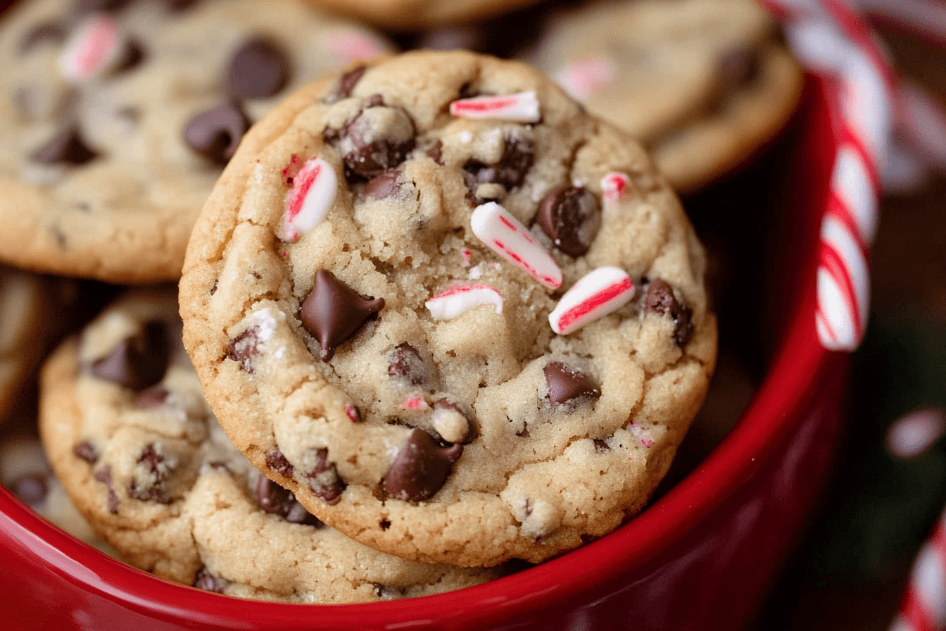 peppermint Chocolate Chip Cookies