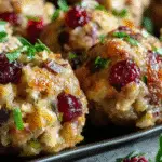 Cranberry Turkey Stuffing Balls