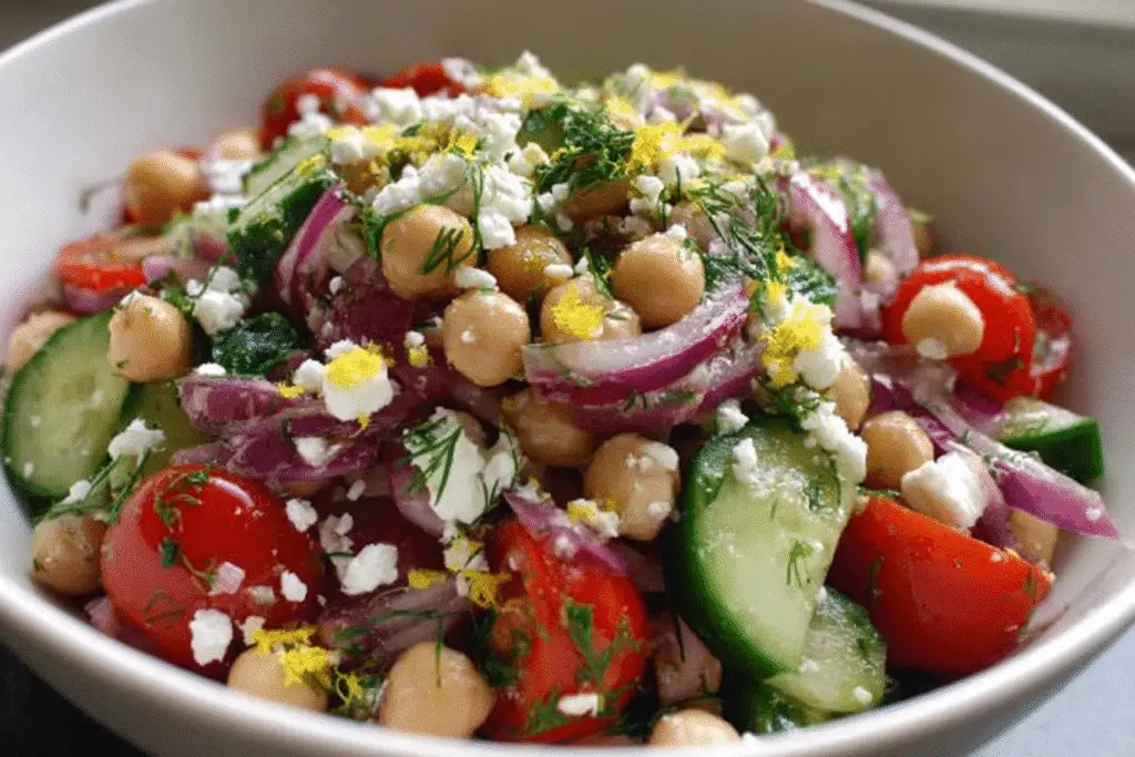 Mediterranean bean salad