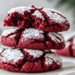 Red Velvet Crinkle Cookies