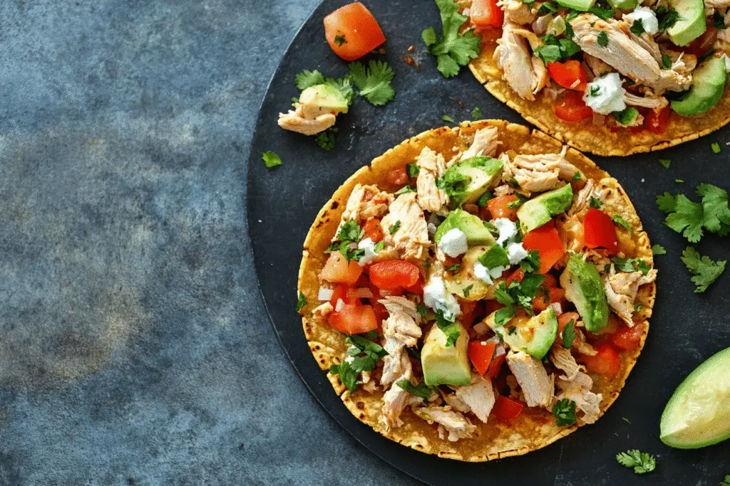 Tasty Rotisserie Chicken Tostadas