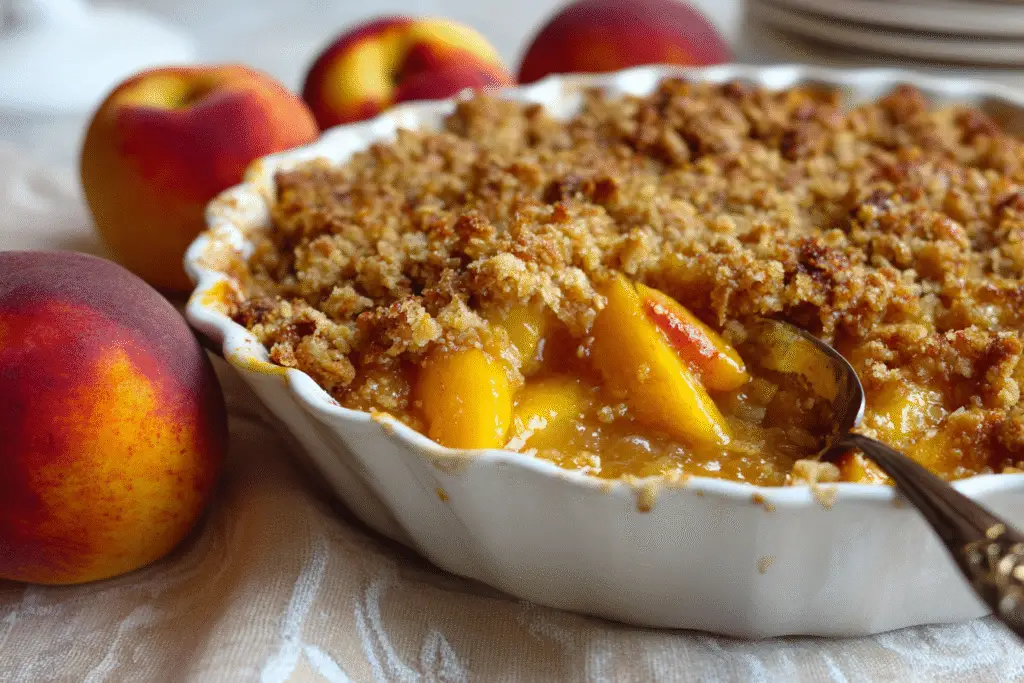 peach crumble