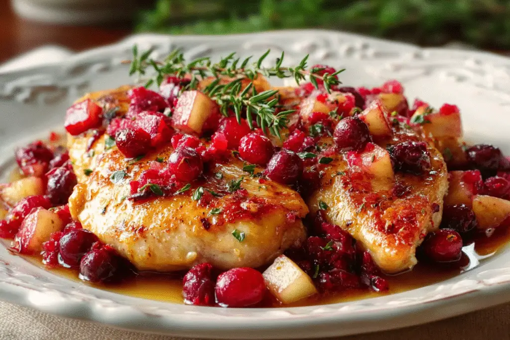 Apple Cranberry Raspberry Chicken