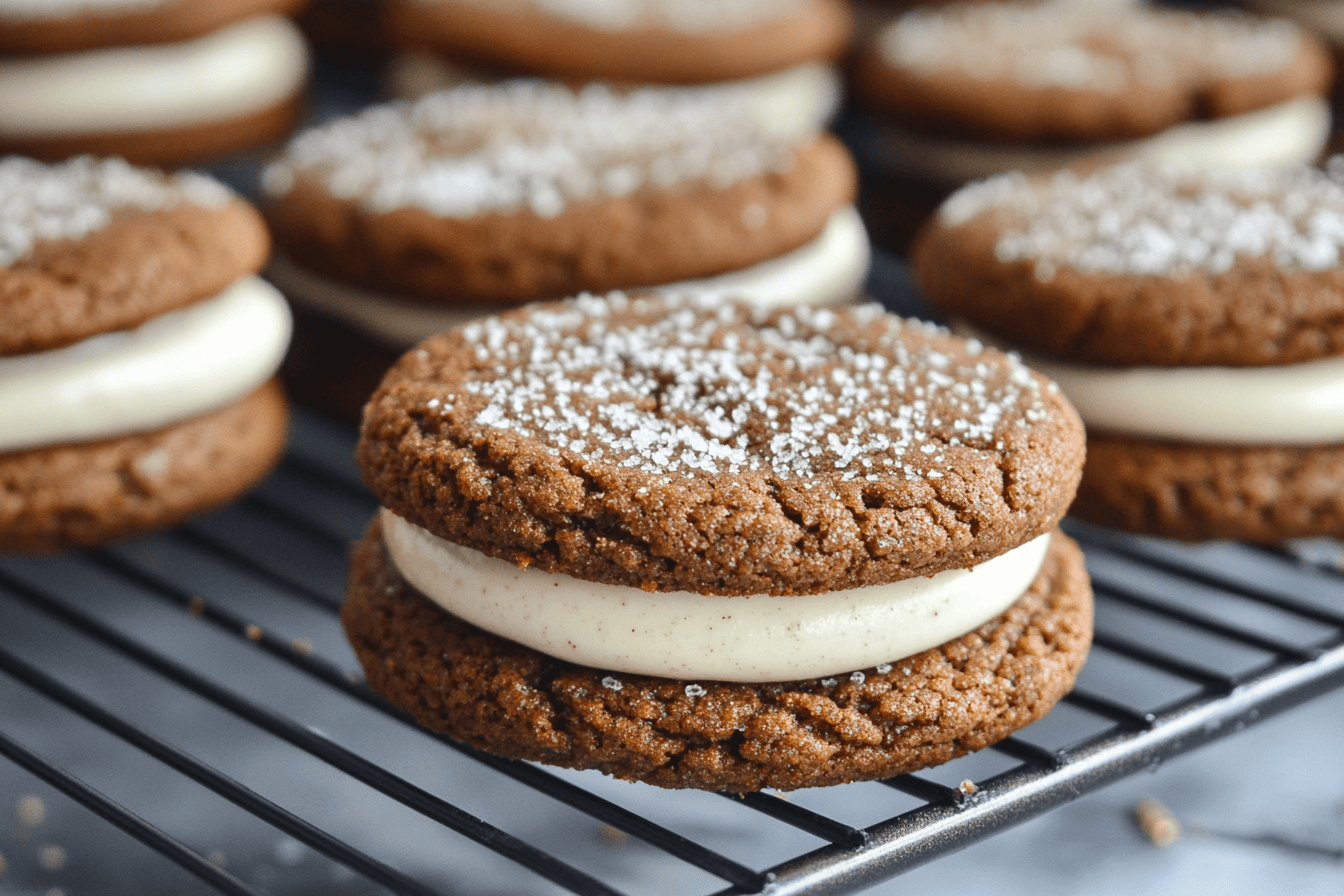 Ginger Molasses Sandwich Cookies