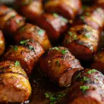 Mustard Hasselback Kielbasa Bites