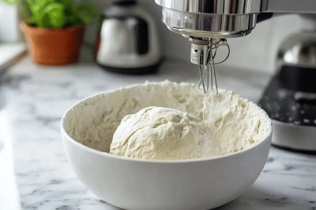 Pizza Dough in 10 minutes Using the Mixer