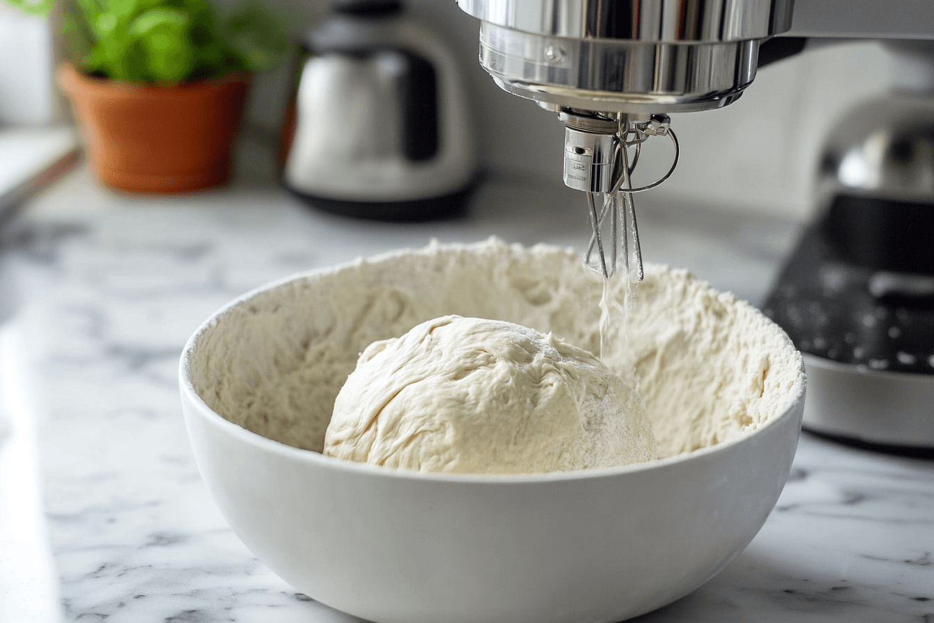 Pizza Dough in 10 minutes Using the Mixer