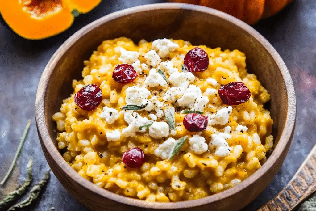 Pumpkin Goat Cheese Risotto