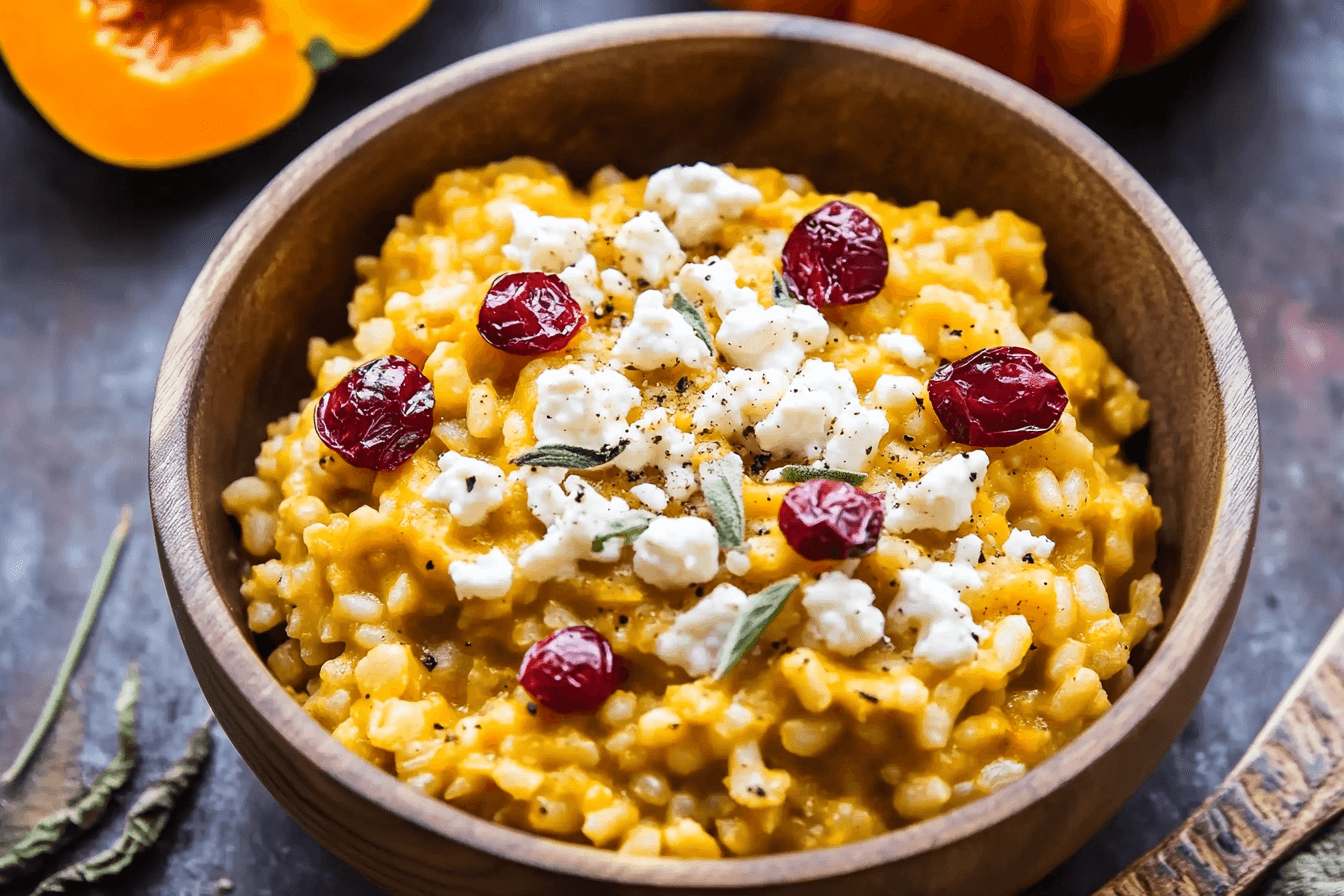 Pumpkin Goat Cheese Risotto