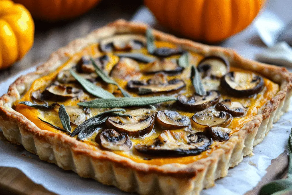 Pumpkin Sage & Mushroom Tart