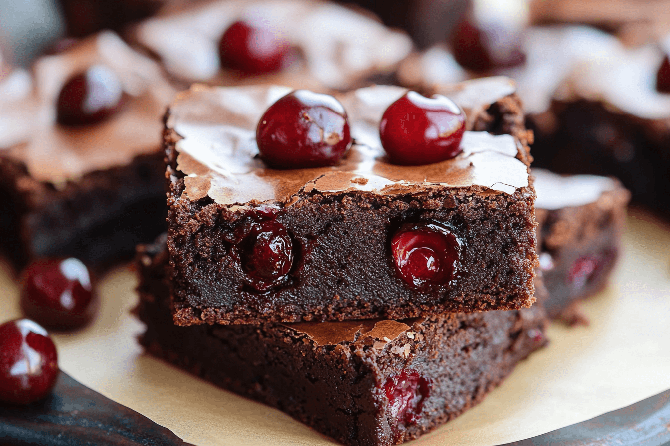 Roasted Cherry Brownies