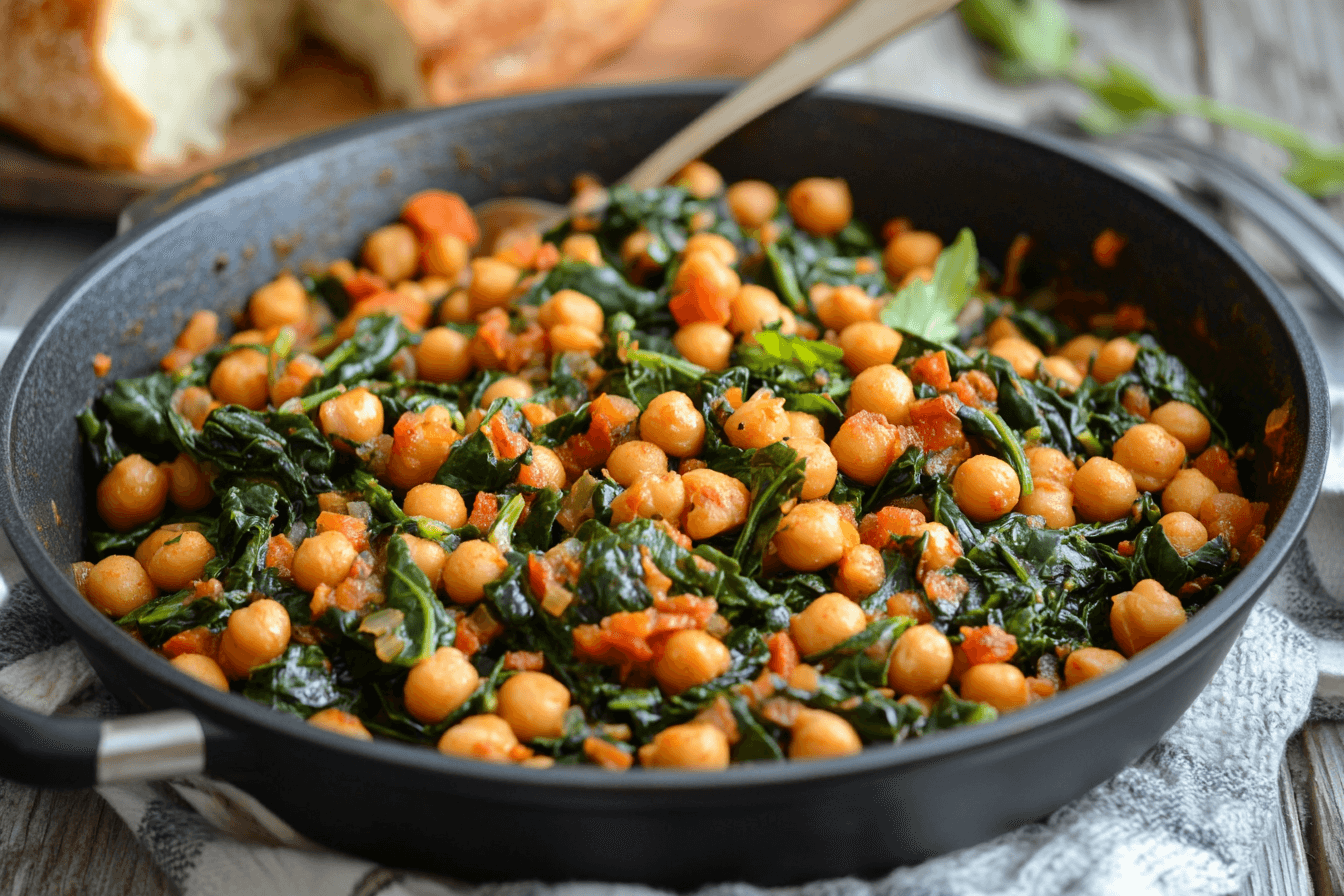 Spanish Spinach with Chickpeas