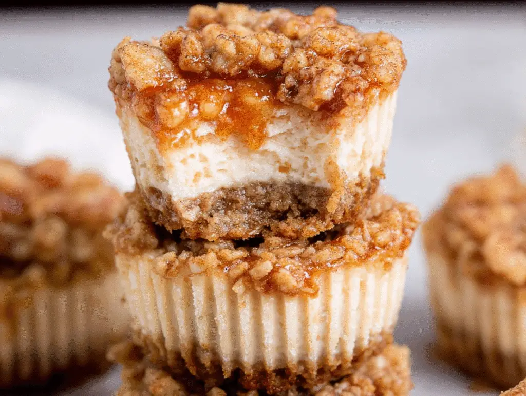 Apple Crisp Mini Cheesecakes