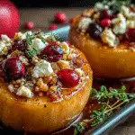Baked Apples with Feta, Honey, and Cranberries