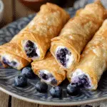 Blueberry Cream Cheese Egg Rolls