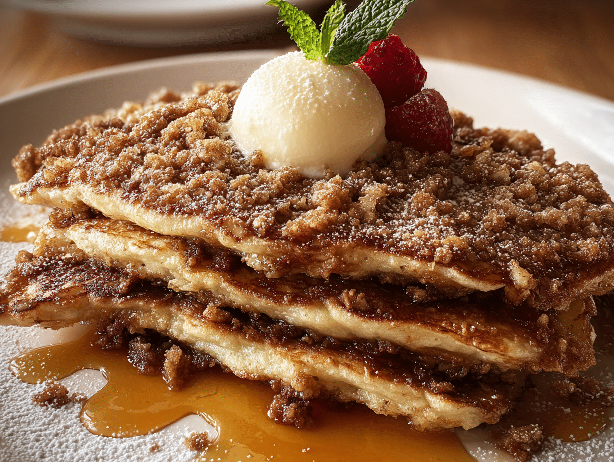 Brown Sugar & Cinnamon Streusel Pancakes