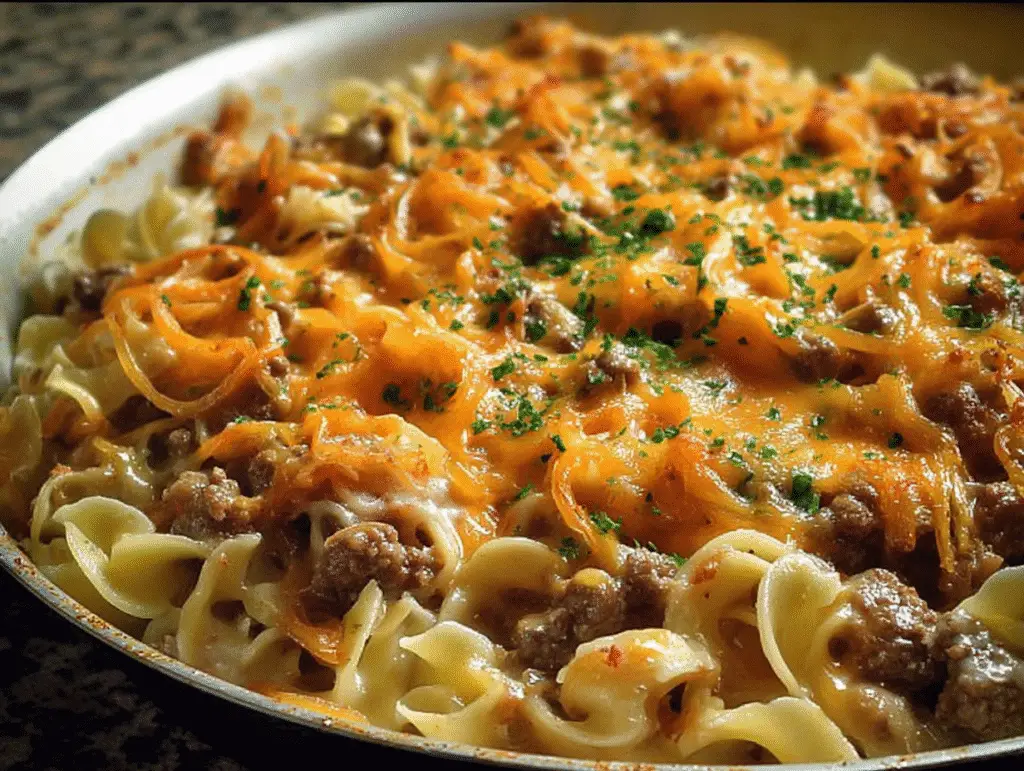 Cheesy Beef Noodle Casserole