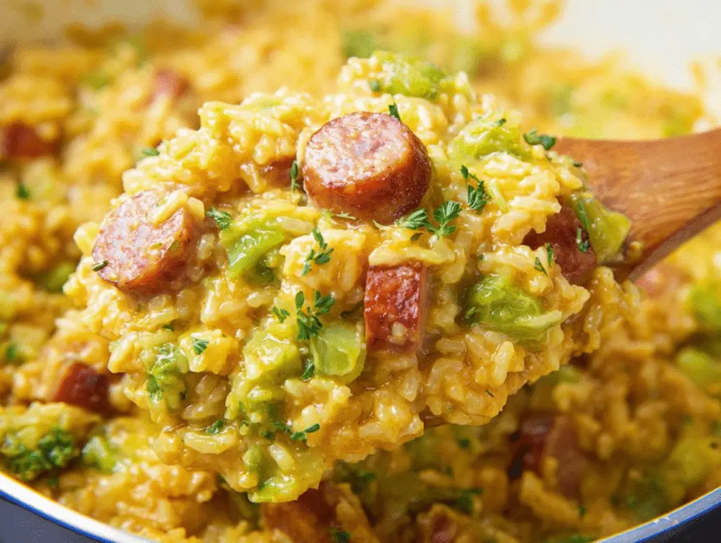 Cheesy Sausage & Rice