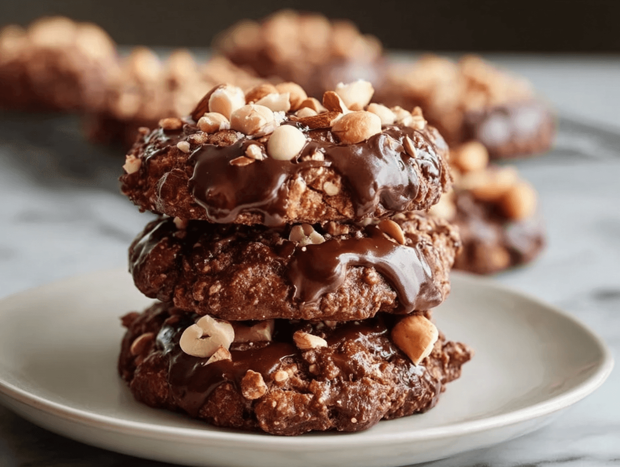 Chocolate Hazelnut Crunch Cookies