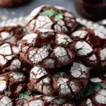 Chocolate Mint Crinkle Cookies