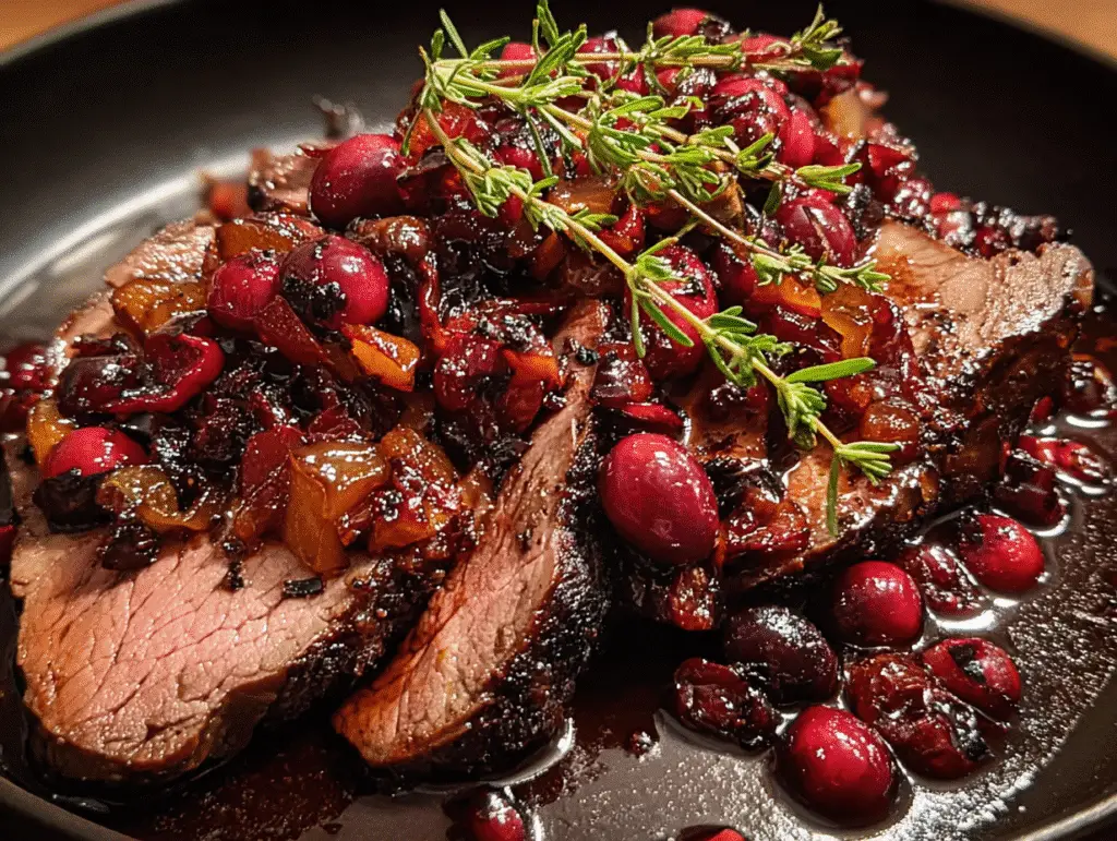 Cranberry Balsamic Roast Beef