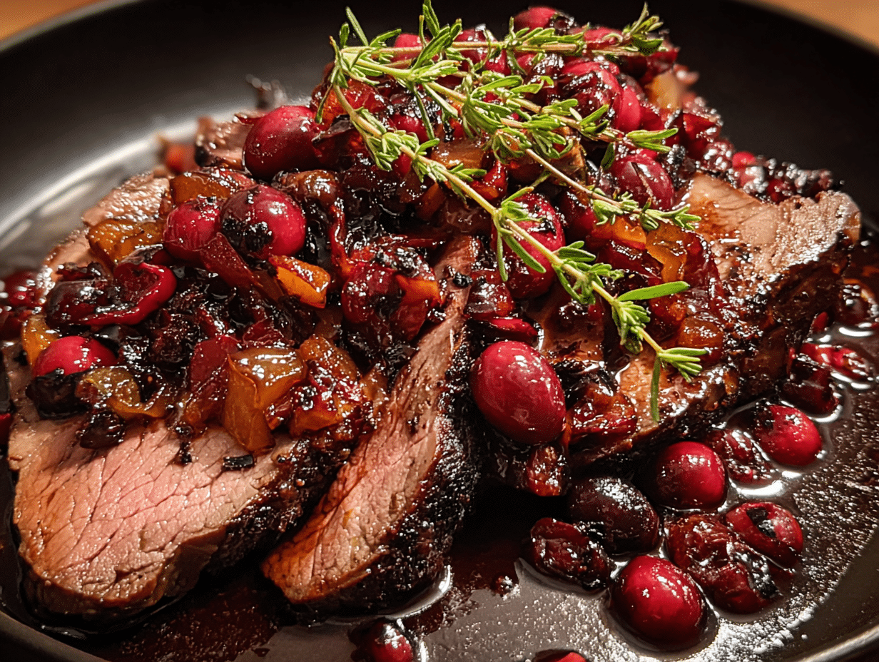 Cranberry Balsamic Roast Beef