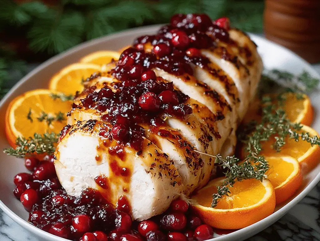 Cranberry Orange Glazed Turkey Breast