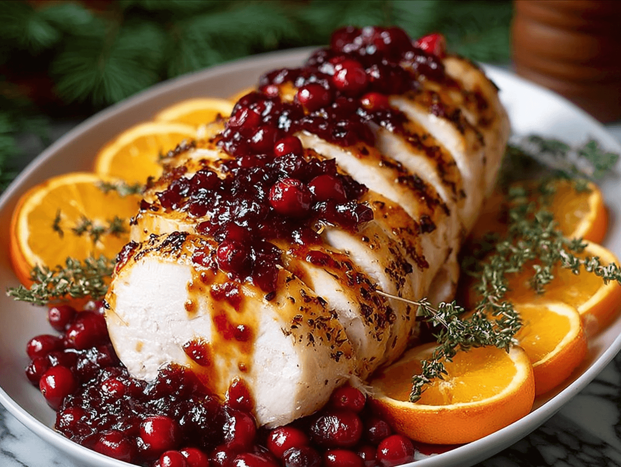 Cranberry Orange Glazed Turkey Breast