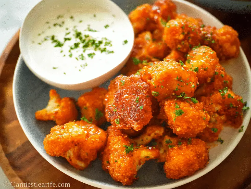 Crispy Buffalo Cauliflower Wings