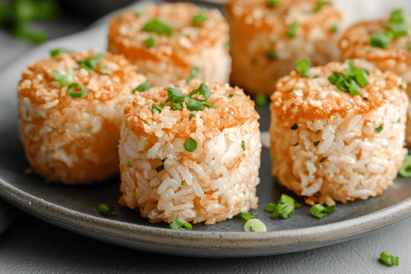 Crispy Salmon Rice Bites