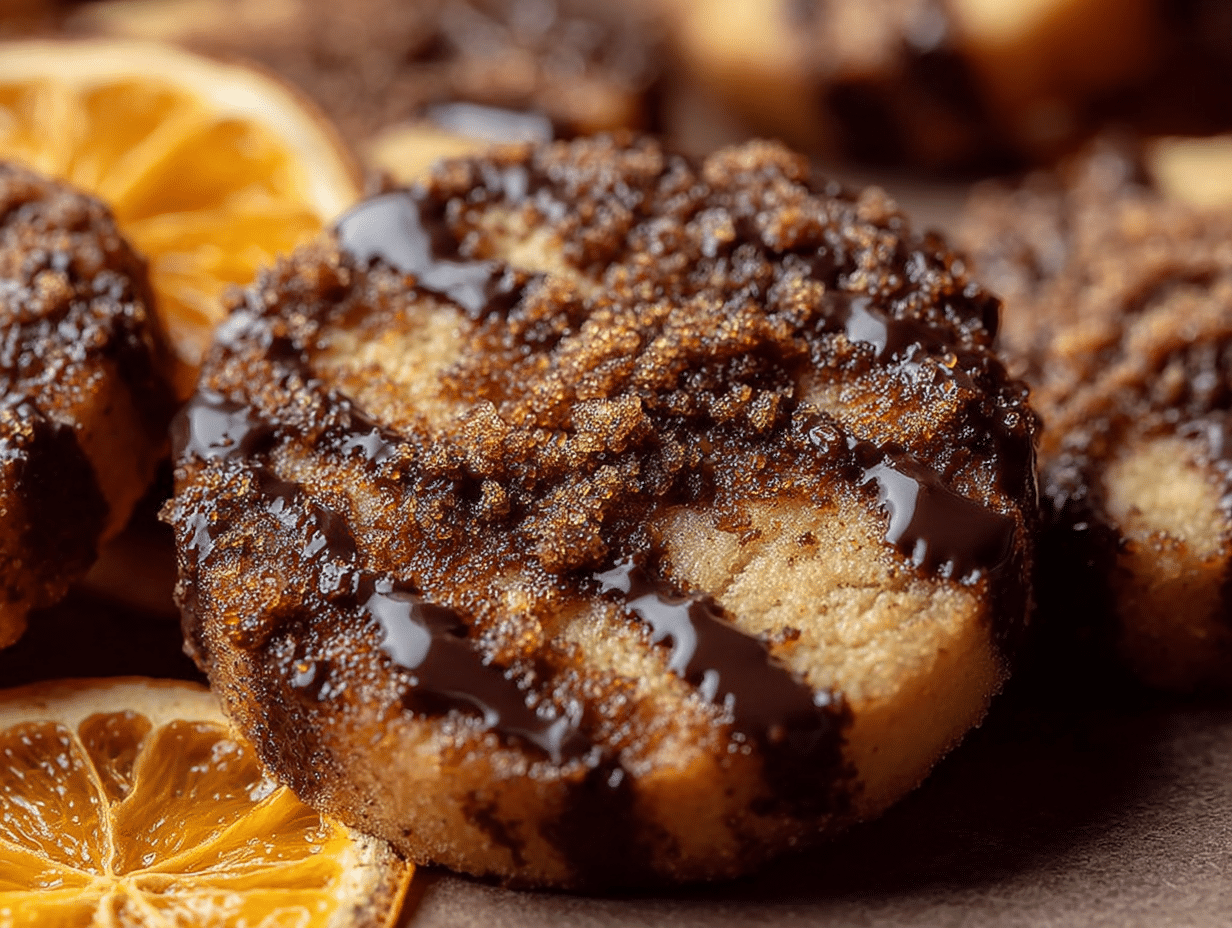 Dark Chocolate Orange Shortbread Cookies