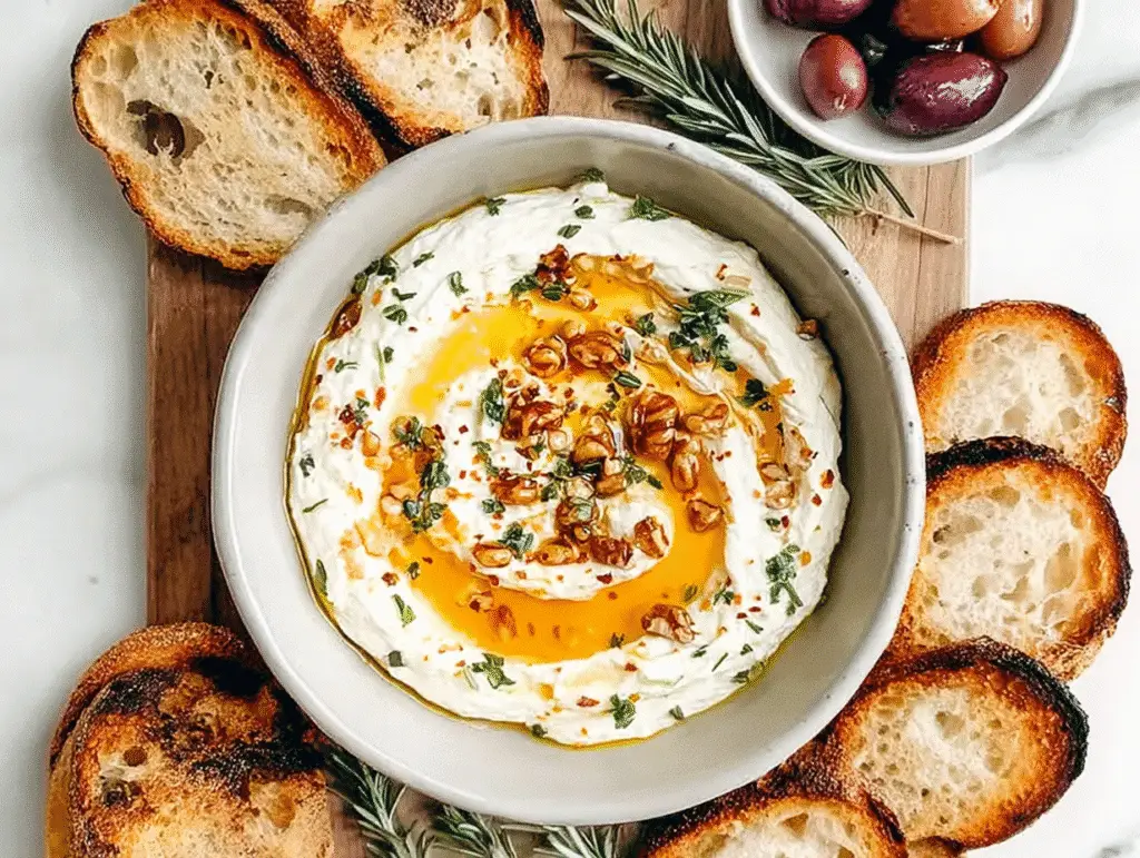 Delicious Ricotta Dip with Hot Honey