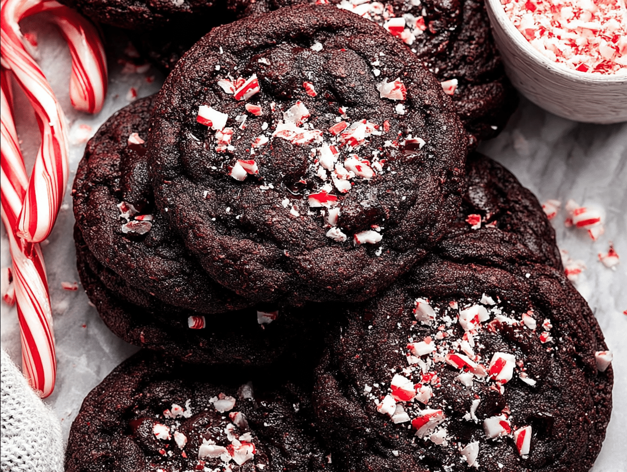 Easy Double Chocolate Peppermint Cookies