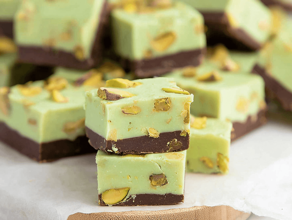 Easy Microwave Pistachio Fudge