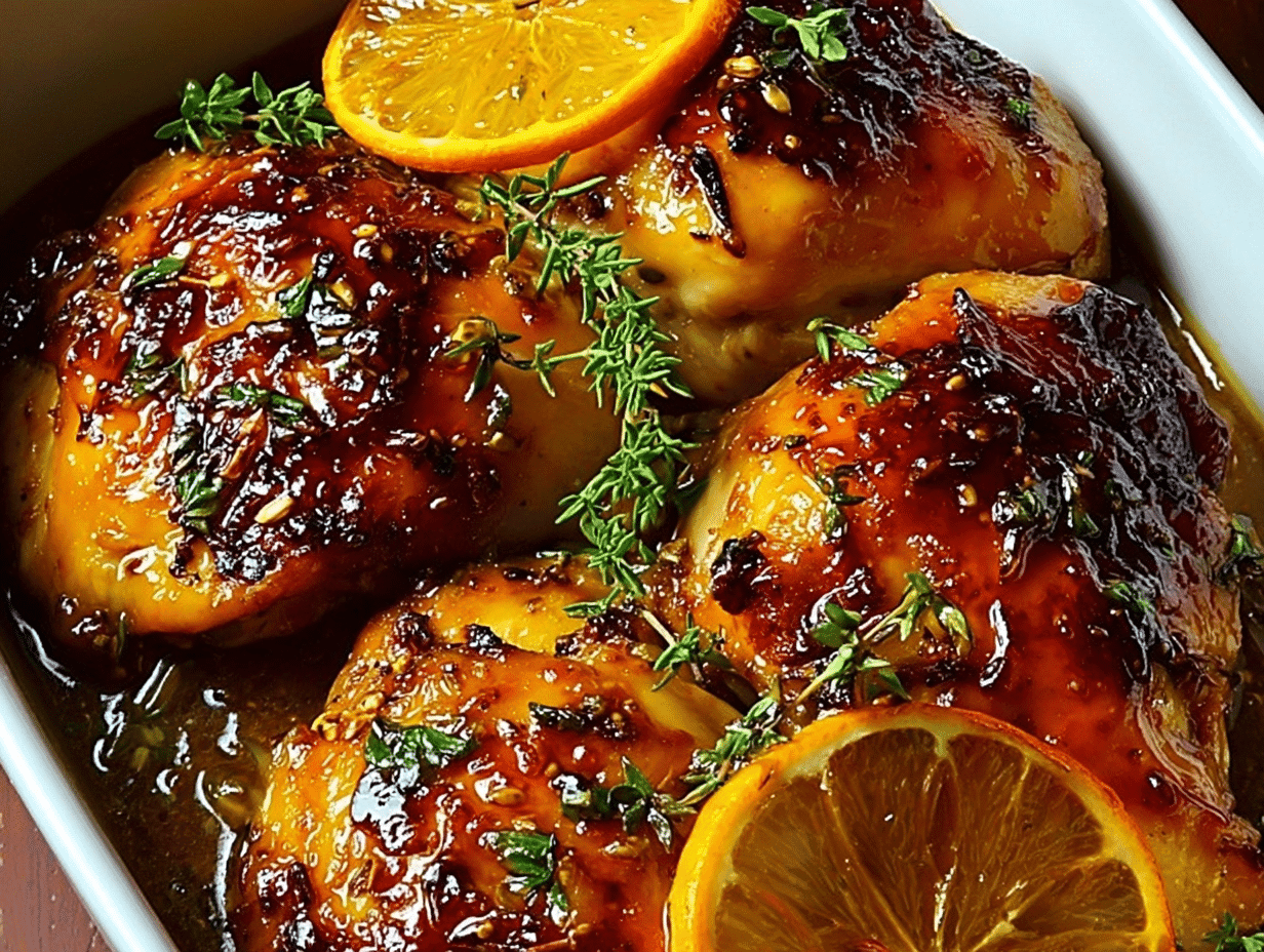 Easy Sweet and Savory Roasted Orange Chicken