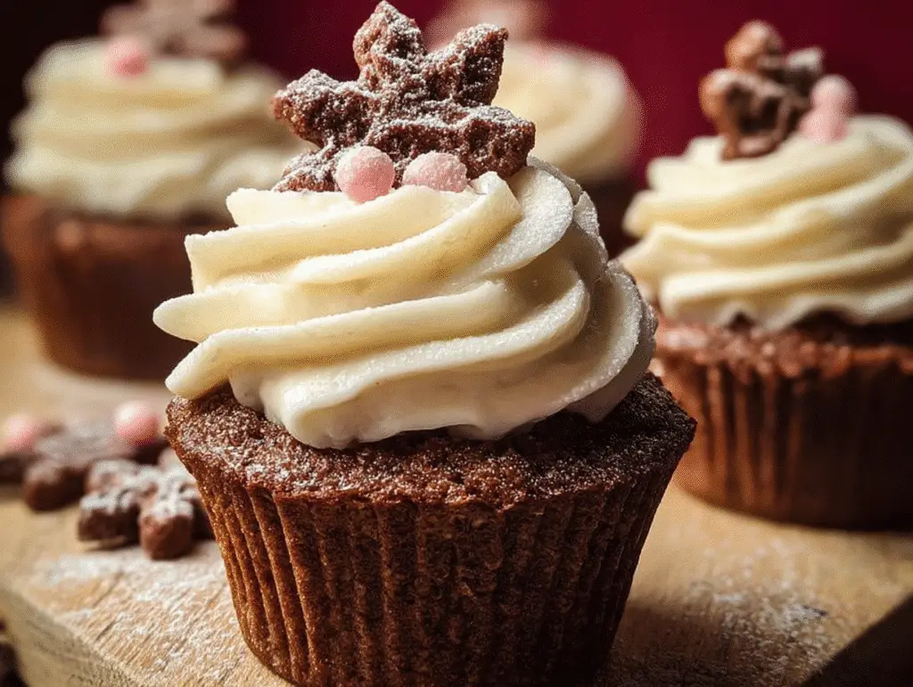 Gingerbread Cupcakes with Cream Cheese Frosting