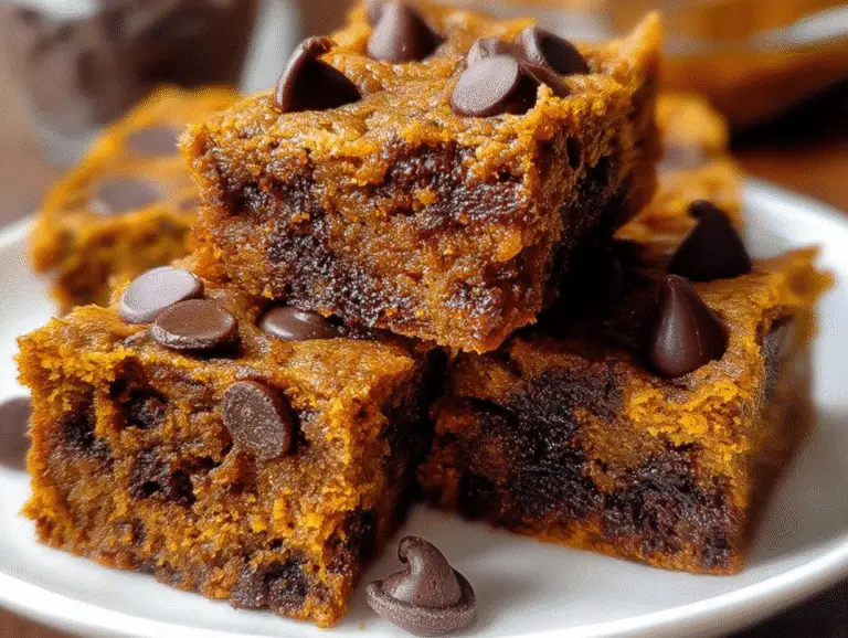 Gingerbread Pumpkin Chocolate Chip Bars