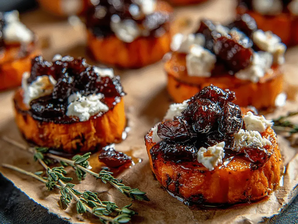 Gourmet Honey Feta Sweet Potato Rounds