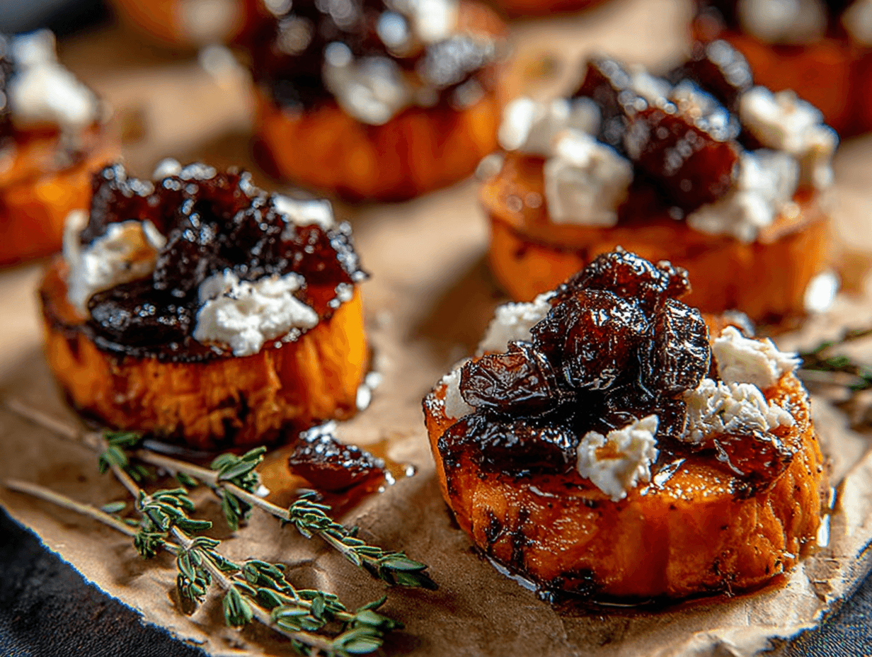 Gourmet Honey Feta Sweet Potato Rounds