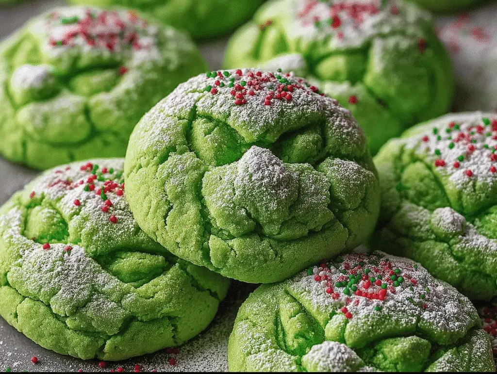 Grinch Cookies Vibrant Green