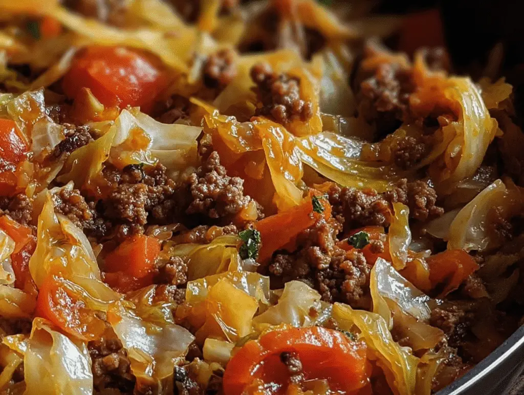 Ground Beef and Cabbage Skillet