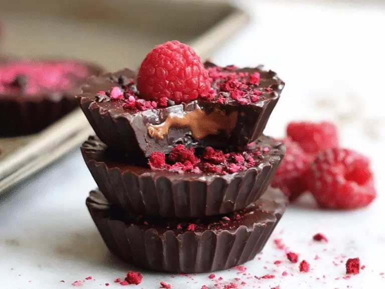Healthy Chocolate Raspberry Cups