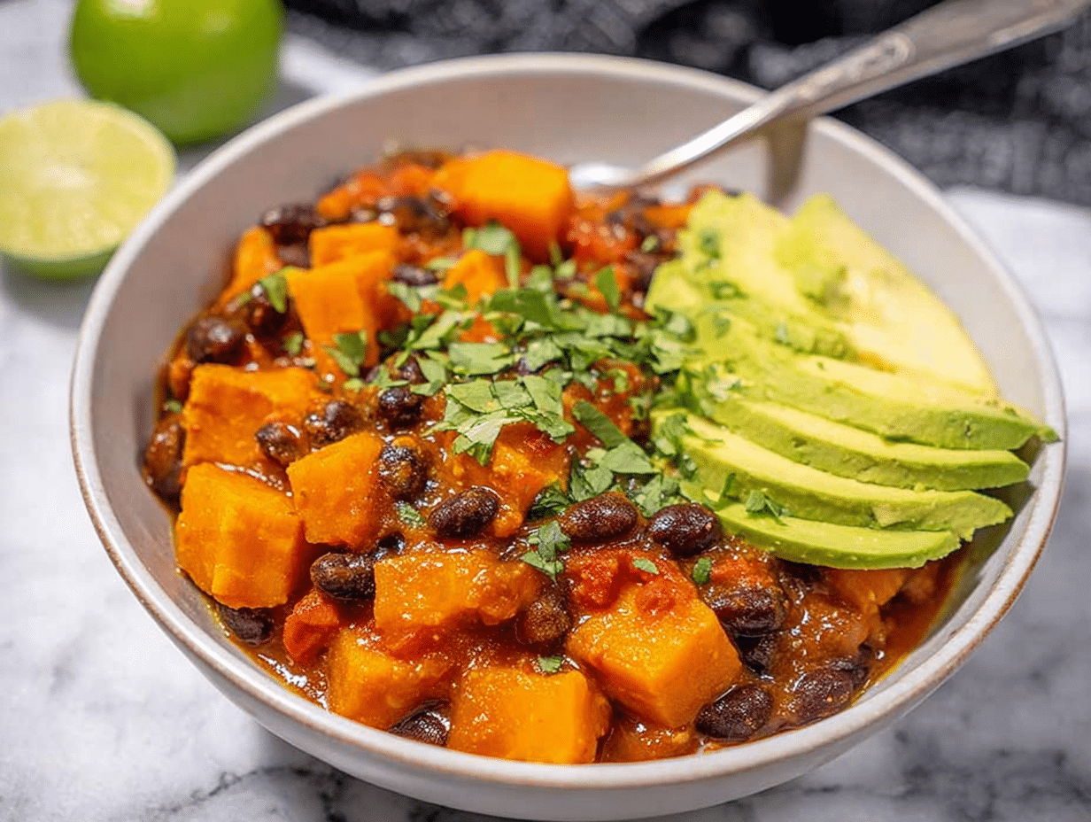 Jerk Sweet Potato and Black Bean Curry