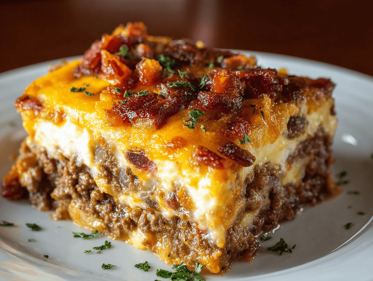 Keto Cheeseburger Casserole