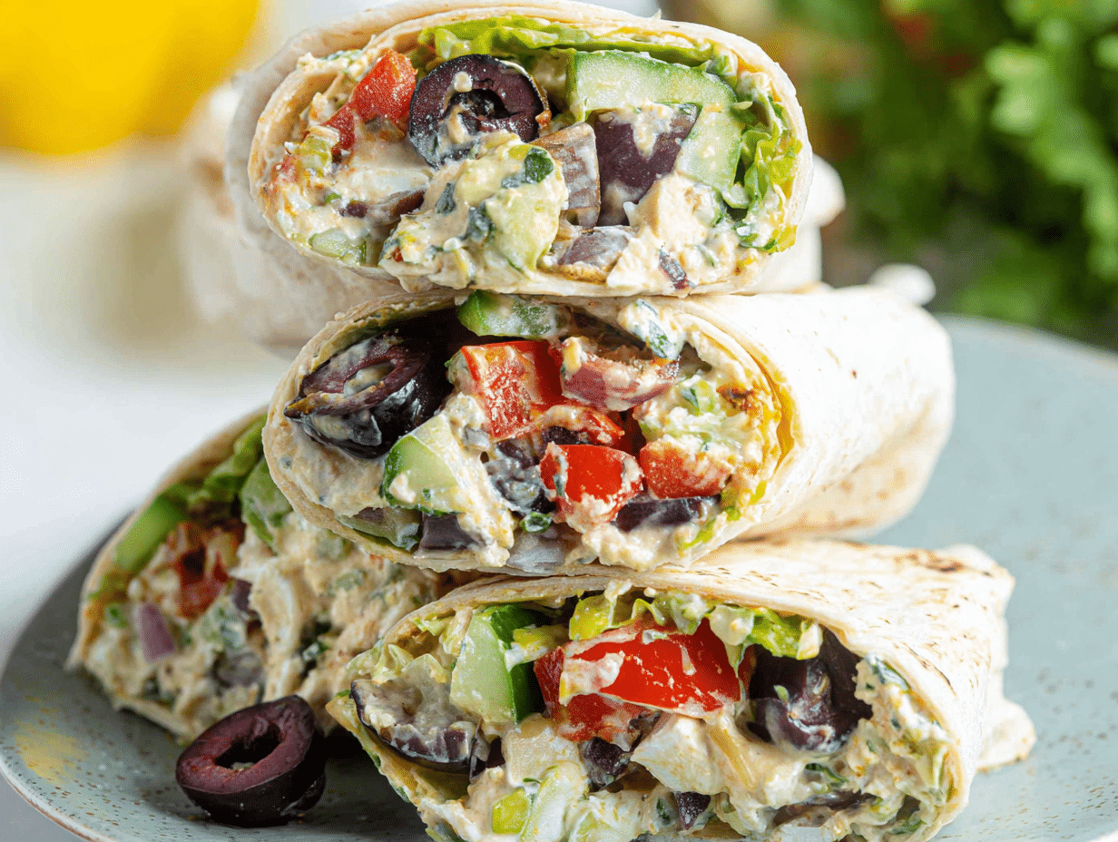 Mediterranean Veggie Wraps